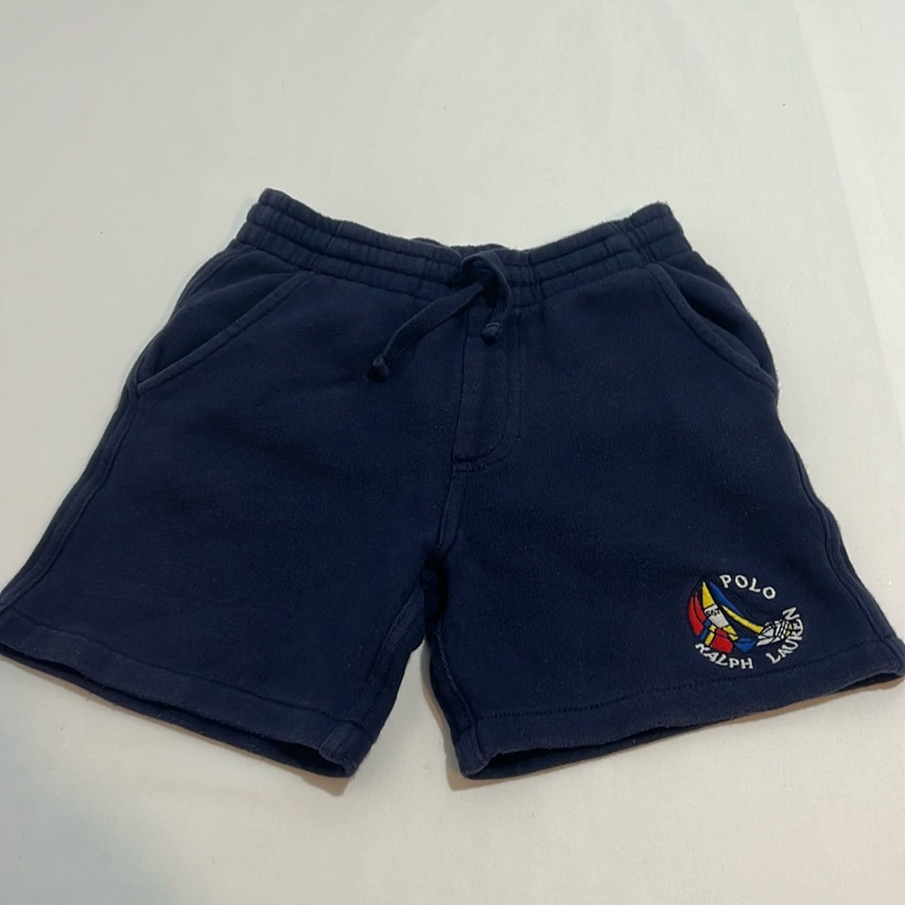 Polo logo sail jersey short- size 6- navy